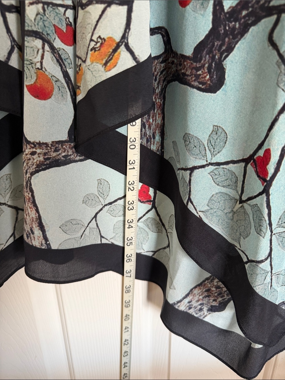 Soft Surroundings Blue Tree Aqua Silk Kimono Jacket Topper One Size - Picture 4 of 7